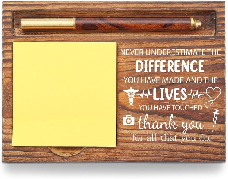 YODOCAMP Therapist Doctor Medical Nurse Gift Sticky Note Holder, Thank You Appreciation Gifts for Nurse Therapy, Farewell Med School Graduation Gift Desk Self-Stick Note Pad Holders TZP44 - Image 1